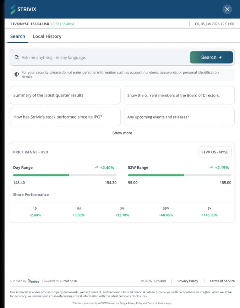 Suggested questions β English interface